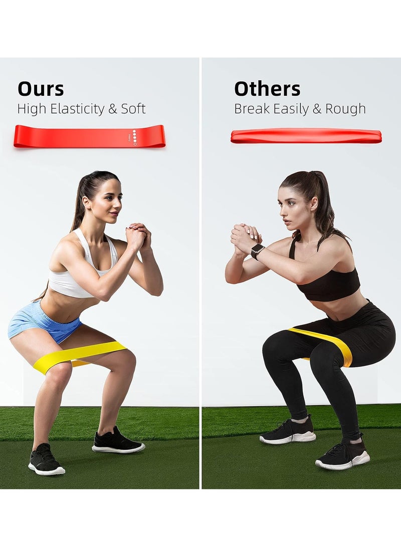 Cuken 5-Pack Resistance Bands for Working Out, Resistance Loop Bands Exercise Bands Resistance Bands Set with 5 Resistance Levels, Latex Fitness Bands, Multi-Colored Workout Bands Exercise Resistance Loops Stretch Bands for Indoor and Outdoor Fitness, Leg Strength Training, Rehab, Yoga - Image 5