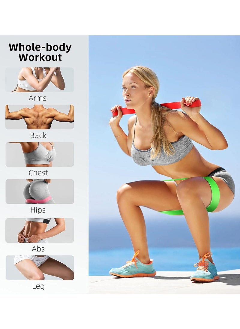 Cuken 5 Pcs Resistance Bands Set Resistance Exercise Band Assorted Pounds Strength Training Exercise Resistance Loops Stretch Bands, Gym Fitness Yoga Workout Resistance Loops Bands  - Image 5