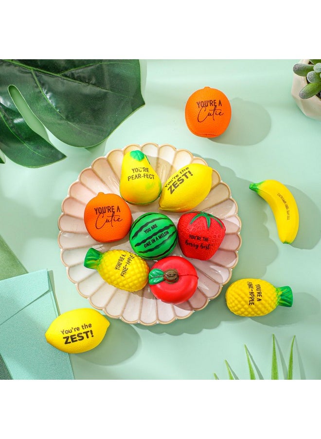 Outus - 40 Pcs Fruit Stress Balls Adults Stress Balls Inspirational Squishy Squeeze Balls Soft Foam Stress Balls For Adults Stress Anxiety Relief Party Favor Gift - Image 1