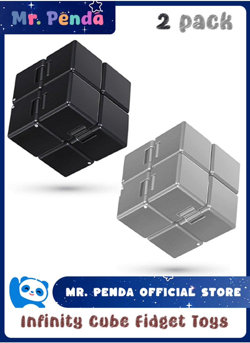 Mr. Penda - 2 Pack Infinity Cube Fidget Toy, Portable Desk Toy for Teens and Adults, Cool Mini Gadget for Fun and Relaxation, Unique Idea That Is Light on the Fingers and Hands - Image 1