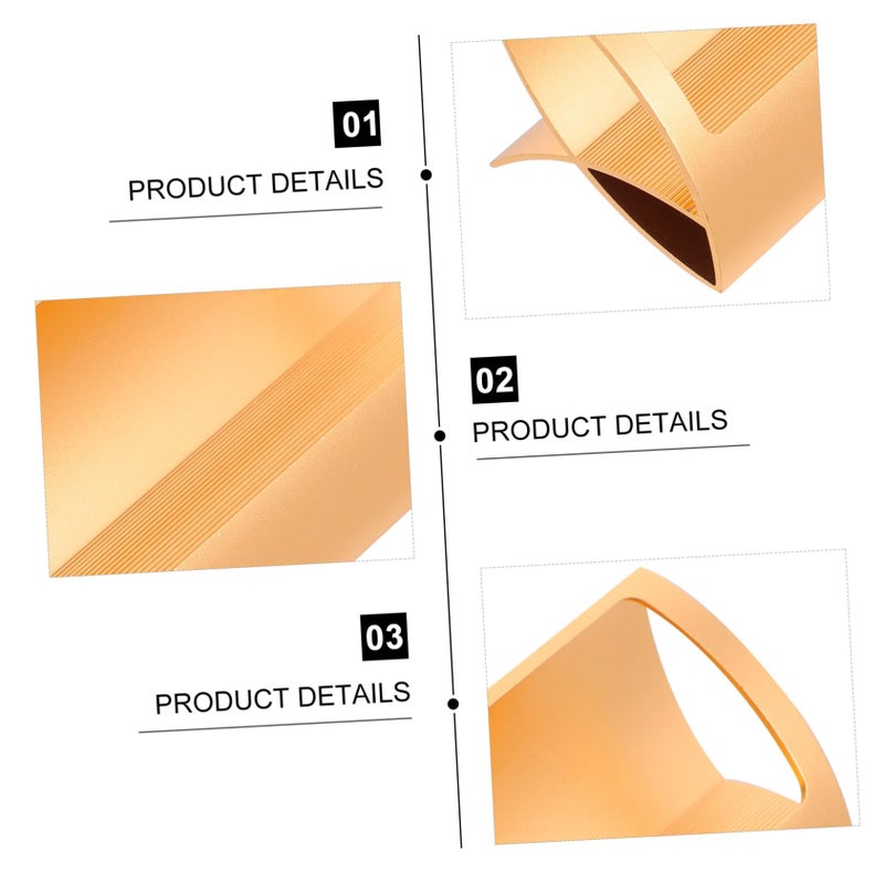 Gold Metal Business Card Holder Desktop Organizer With Easy Access Card Display Stand - Image 5