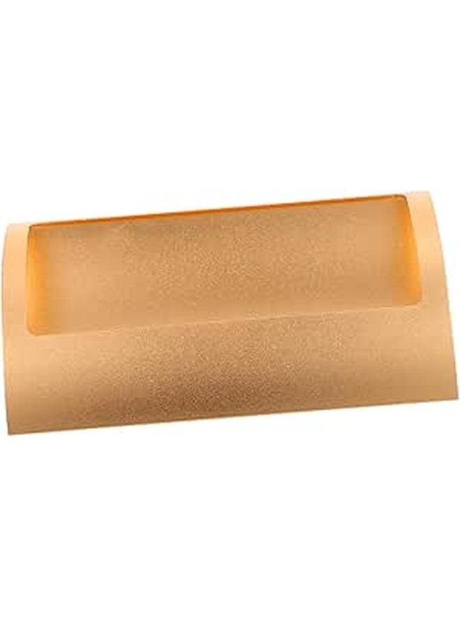 Gold Metal Business Card Holder Desktop Organizer With Easy Access Card Display Stand - Image 1