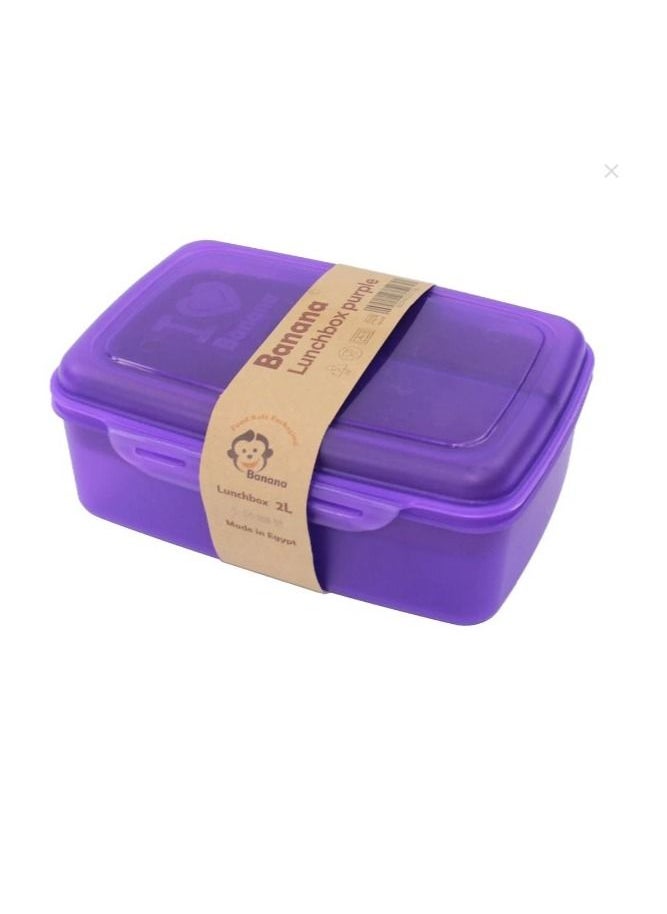 Banana Banana Lunch Box 2L Doreen Dividers - Purple  - Image 1