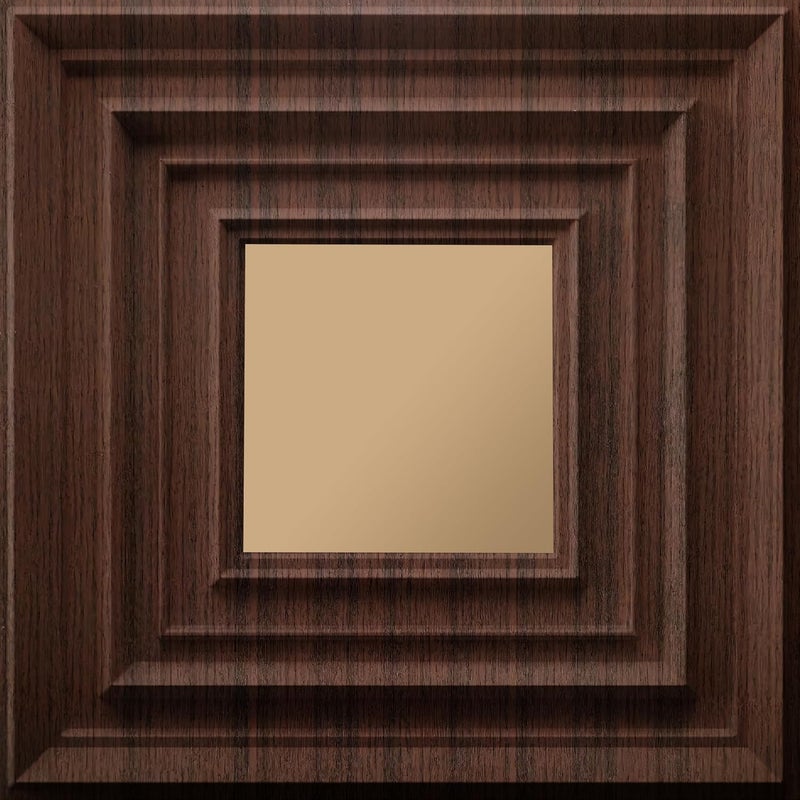 ELEVATE INTERIOR ألواح جدارية ثلاثية الأبعاد من الأكريليك | ألواح جدارية من خشب الجوز PVC لتزيين المنزل والمكتب | مزخرفة وقابلة للدهان | عبوة من 12 قطعة تغطي مساحة 32.4 قدم مربع. - Image 1