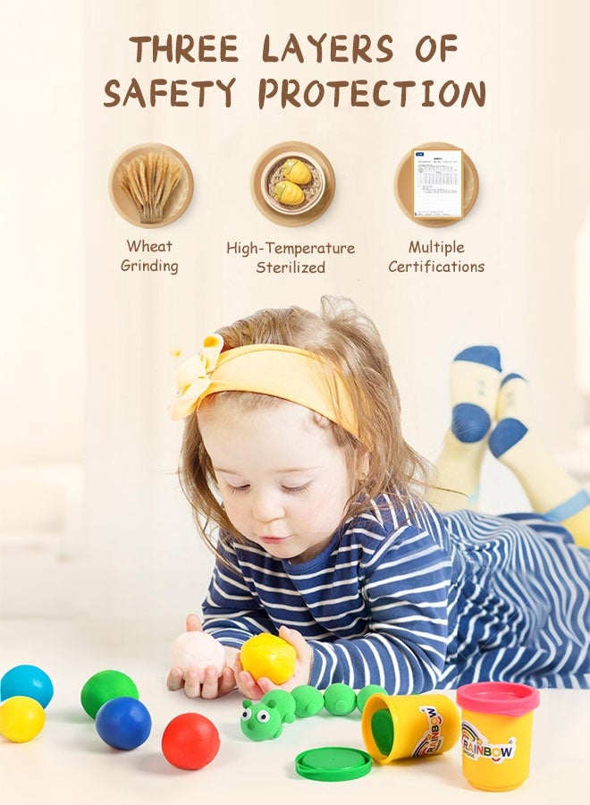 Forthcan Kids Play Dough Set, 24 Colors Wheat-Based Clay in Separate Containers, Safe Modeling Dough for Creative DIY Crafts, Fun Educational Toy for Boys & Girls Age 3+, Non-Toxic Soft Clay - Image 2