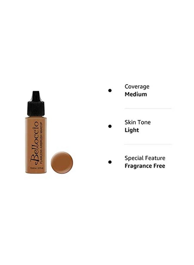 بيلوتشيو كريم أساس S Professional Cosmetic Airbrush Makeup 1/2oz زجاجة بندق متوسط اللون زيتوني داكن - Image 2