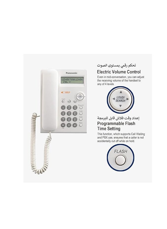 Panasonic Panasonic KX-TSC11FX Corded Telephone - White  - Image 3