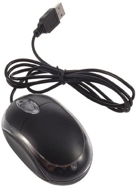 Wired Optical Mouse 11.7x8.4x3.6cm Black