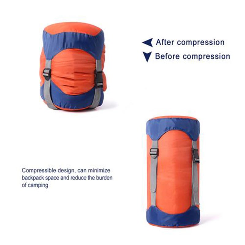 Medium Blue Compression Stuff Sack Water Resistant Ultralight Sleeping Bag Storage for Backpacking Camping - Image 4