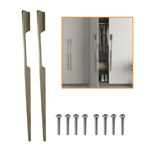 VOLO Aluminium Wardrobe Handle – Elegant Pull Handle for Wardrobe Doors, Cabinet Doors, and Drawers in Kitchen, Office, and Bedroom (Pack of 2 Pieces) (SAC-40 Satin 24 Inch (600mm)) - Image 1