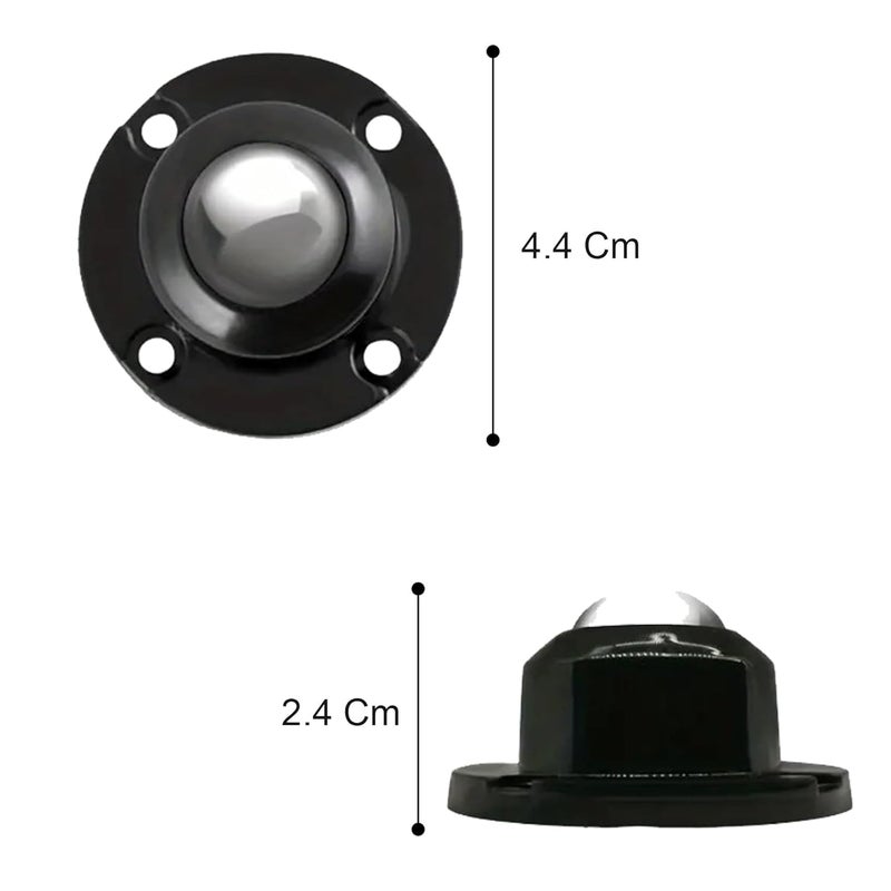 LUPINEZ 4pcs Self Adhesive Caster Wheel 360 Swivel Wheels for Furniture Universal 360 Wheels for Furniture Moving Heavy Duty Caster Wheels 200Kg Loading Capacity 4 Pack Appliance Slider Black - Image 4