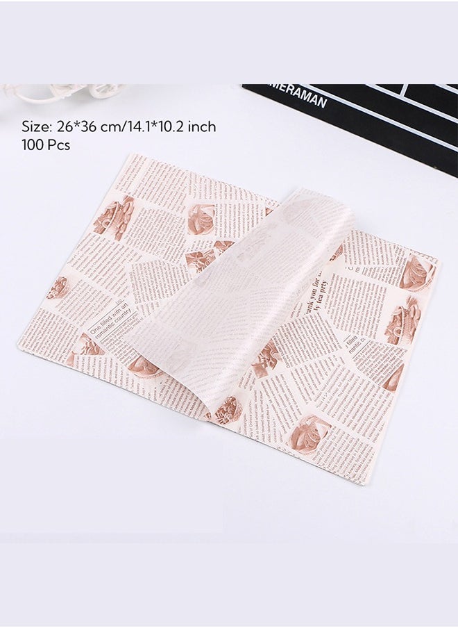 100 Pcs Wax Baking Papers Disposable Oilproof Greaseproof Paper Sheets Square Food Packaging Wax Paper Food Tray Liners for Hamburger Cake Bread Sandwich - pzsku/Z81DB9AE944FF8A9E8A74Z/45/_/1709865384/09744f6e-aff3-435d-ac1a-90de594aa23c