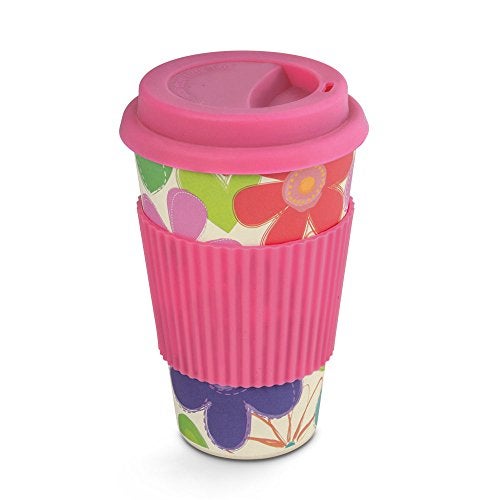 Freelance Bamboo Fibre Eco Travel Mug, 400ml, Green - Coffee Mugs with Silicon Lid & Sleeve - Eco-Friendly Sustainable Bamboo Fiber Cup for Hot/Cold Drinks - Ideal for Travel, Office, Home Use - Image 2