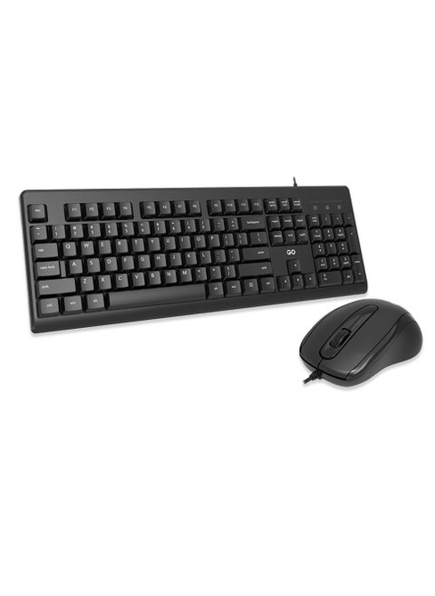 KM103 USB Wired Keyboard And Mouse Compo Black