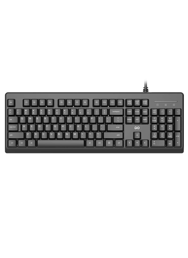 KM103 USB Wired Keyboard And Mouse Compo Black