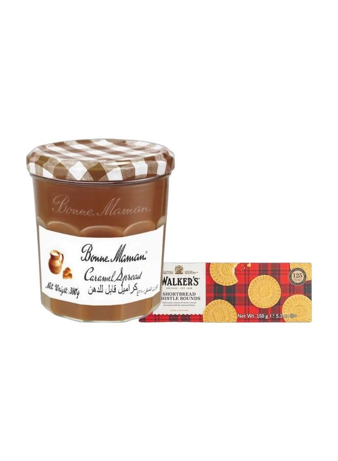 noon Caramel Spread 380g & Pure Butter Shortbread Rounds 150grams Bundle - Image 1