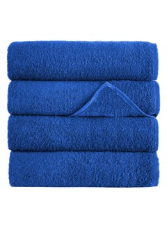 MAXQON Pack Of 4 - Bath Towel - 100% Cotton 600 GSM Large Size (70x140cm) Highly Absorbent And Super Durable , Color Blue  - Image 1