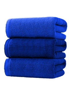 MAXQON Pack Of 4 - Bath Towel - 100% Cotton 600 GSM Large Size (70x140cm) Highly Absorbent And Super Durable , Color Blue  - Image 5
