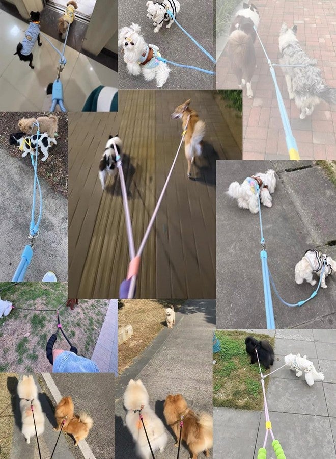 طوق مزدوج للكلاب من FURLINGDA، بدون استخدام اليدين، مناسب لكلبين، دوار 360 درجة، لا يتشابك، مناسب للسلالات الصغيرة والمتوسطة، أطواق قابلة للتعديل (أسود) - Image 5