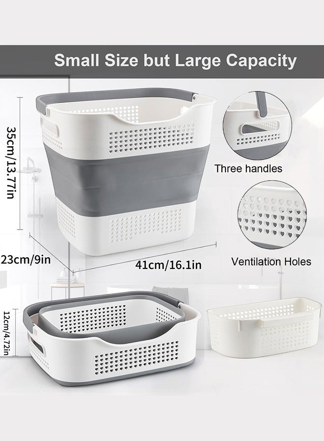 Garlo Collapsible Laundry Basket, Foldable Laundry Basket Plastic with Handles,Pop Up Storage Container/Organizer/Hamper for Washing & storage，Space Saving and Durable - Image 2