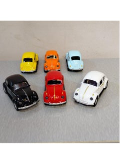 1967 Classic VW Beetle 1:64 Die-Cast Pull Back Toy Car with Key Chain – Multi-Color Mini Model