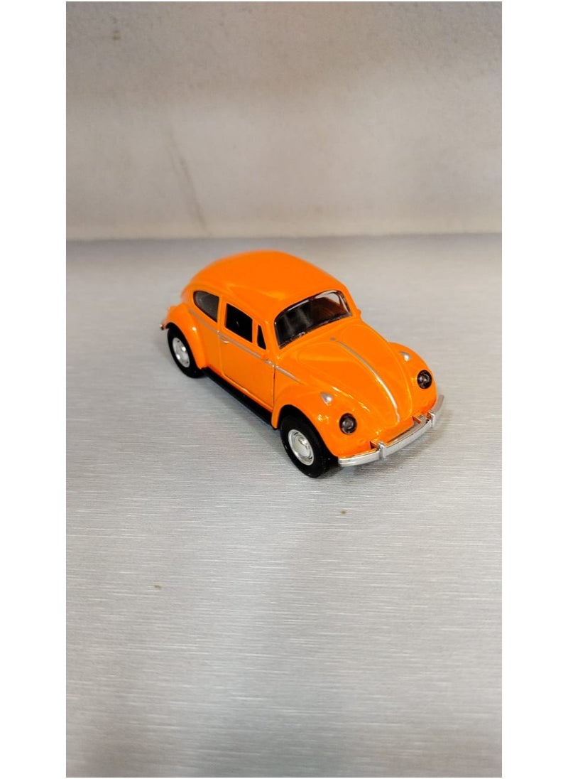 Whynot - 1967 Classic VW Beetle 1:64 Die-Cast Pull Back Toy Car with Key Chain – Multi-Color Mini Model - Image 1