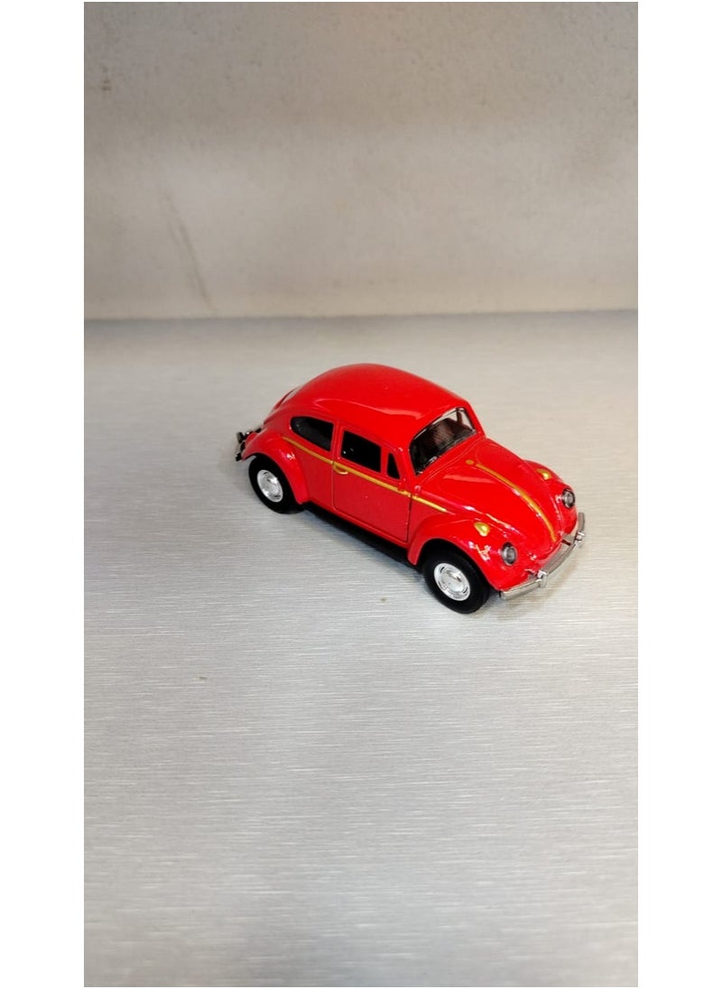 Whynot - 1967 Classic VW Beetle 1:64 Die-Cast Pull Back Toy Car with Key Chain – Multi-Color Mini Model - Image 1