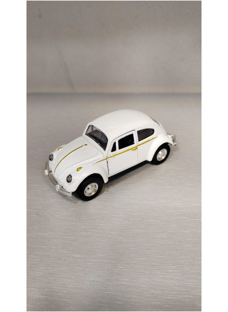 Whynot - 1967 Classic VW Beetle 1:64 Die-Cast Pull Back Toy Car with Key Chain – Multi-Color Mini Model - Image 1