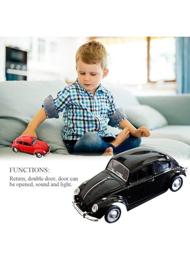 Whynot - 1967 Classic VW Beetle 1:64 Die-Cast Pull Back Toy Car with Key Chain – Multi-Color Mini Model - Image 1