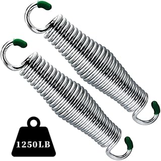 LONGADS 2Pcs Premium Porch Swing Springs,- 1250lbs Capacity Rust Resistant , Heavy-Duty Chrome Hammock Hanging Chair - Image 1