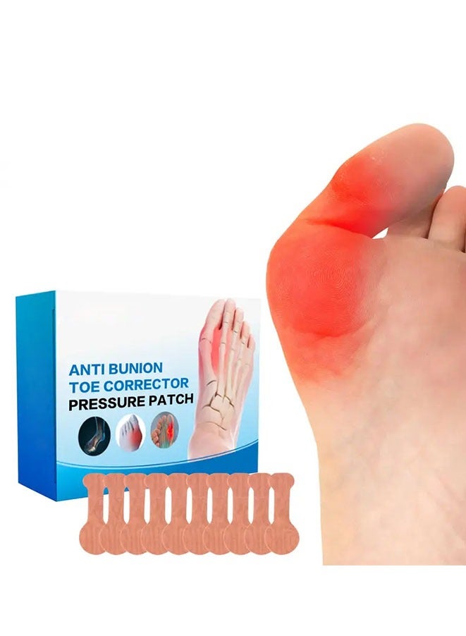 مويكسين مصحح مضاد لتورم أصابع القدم، رقعة تصحيح بلسم أصابع القدم، رقعة العناية بألم المفاصل، تصحيح التورم، إبهام القدم الأروح (10 قطع/صندوق) - Image 1