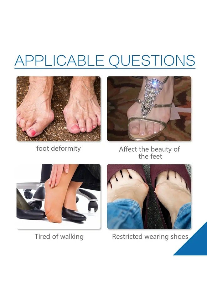 مويكسين مصحح مضاد لتورم أصابع القدم، رقعة تصحيح بلسم أصابع القدم، رقعة العناية بألم المفاصل، تصحيح التورم، إبهام القدم الأروح (10 قطع/صندوق) - Image 4