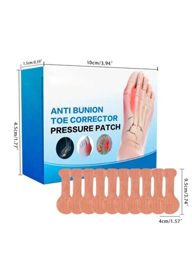 مويكسين مصحح مضاد لتورم أصابع القدم، رقعة تصحيح بلسم أصابع القدم، رقعة العناية بألم المفاصل، تصحيح التورم، إبهام القدم الأروح (10 قطع/صندوق) - Image 5