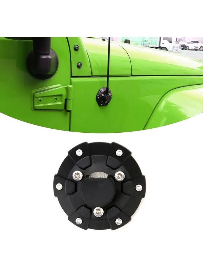 1pc ABS Antenna Base Cover Replacement With Outer Ring Washer For Jeep TJ JK JL JT Models - Image 1