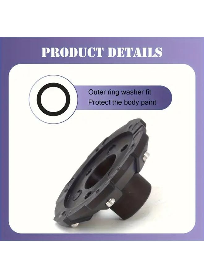 1pc ABS Antenna Base Cover Replacement With Outer Ring Washer For Jeep TJ JK JL JT Models - Image 4