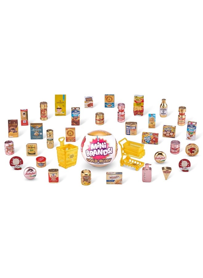 5 Surprise 5 Surprise Mini Brands Gold Rush by ZURU Limited Edition Mystery Real Miniature Brands Collectible Toy Capsule, Small Toy for Kids, Girls, Teens, Adults  - Image 1