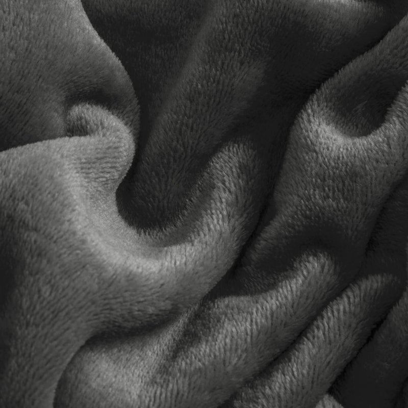 BEDELITE Flannel Sheets Queen Size Dark Grey - Super Soft Fleece Sheets Set Fluffy Extra Plush, 4 Piece(Include Fitted Sheet, Flat Sheet, 2 Pillowcases) - Image 5