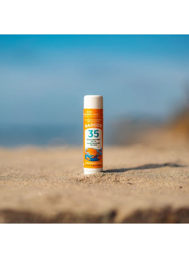 بادجير واقي شمس للأطفال من Badger Mineral بعامل حماية من الشمس 35، واقي شمس من أكسيد الزنك بحجم مناسب للسفر، 97% مكونات عضوية، آمن على الشعاب المرجانية، مقاوم للماء، 0.65 أونصة، عبوة من قطعتين - Image 5