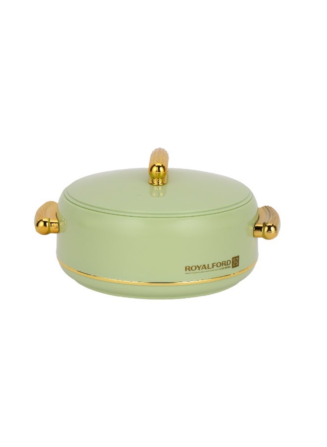 Royalford 1600ml Excelia Stainless Steel Insulated Hotpot- RF13014/ Food-Grade Hot and Fresh Casserole with Super PU Insulation Assorted Colors Assorted Colors 1600ml - Image 1
