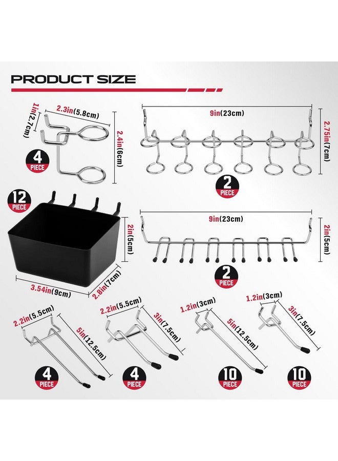 سيدي مجموعة خطافات لوح التعليق من 300 قطعة، ملحقات منظم لوح التعليق للتعليق، خطافات معدنية متينة لتنظيم الأدوات، المرآب، ورشة العمل، وتخزين الحرف اليدوية - Image 3