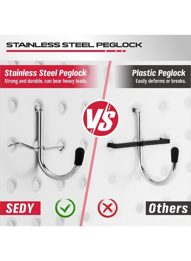 سيدي مجموعة خطافات لوح التعليق من 300 قطعة، ملحقات منظم لوح التعليق للتعليق، خطافات معدنية متينة لتنظيم الأدوات، المرآب، ورشة العمل، وتخزين الحرف اليدوية - Image 2