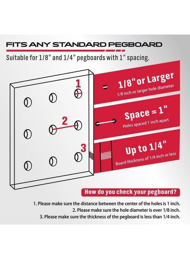 سيدي مجموعة خطافات لوح التعليق من 300 قطعة، ملحقات منظم لوح التعليق للتعليق، خطافات معدنية متينة لتنظيم الأدوات، المرآب، ورشة العمل، وتخزين الحرف اليدوية - Image 1