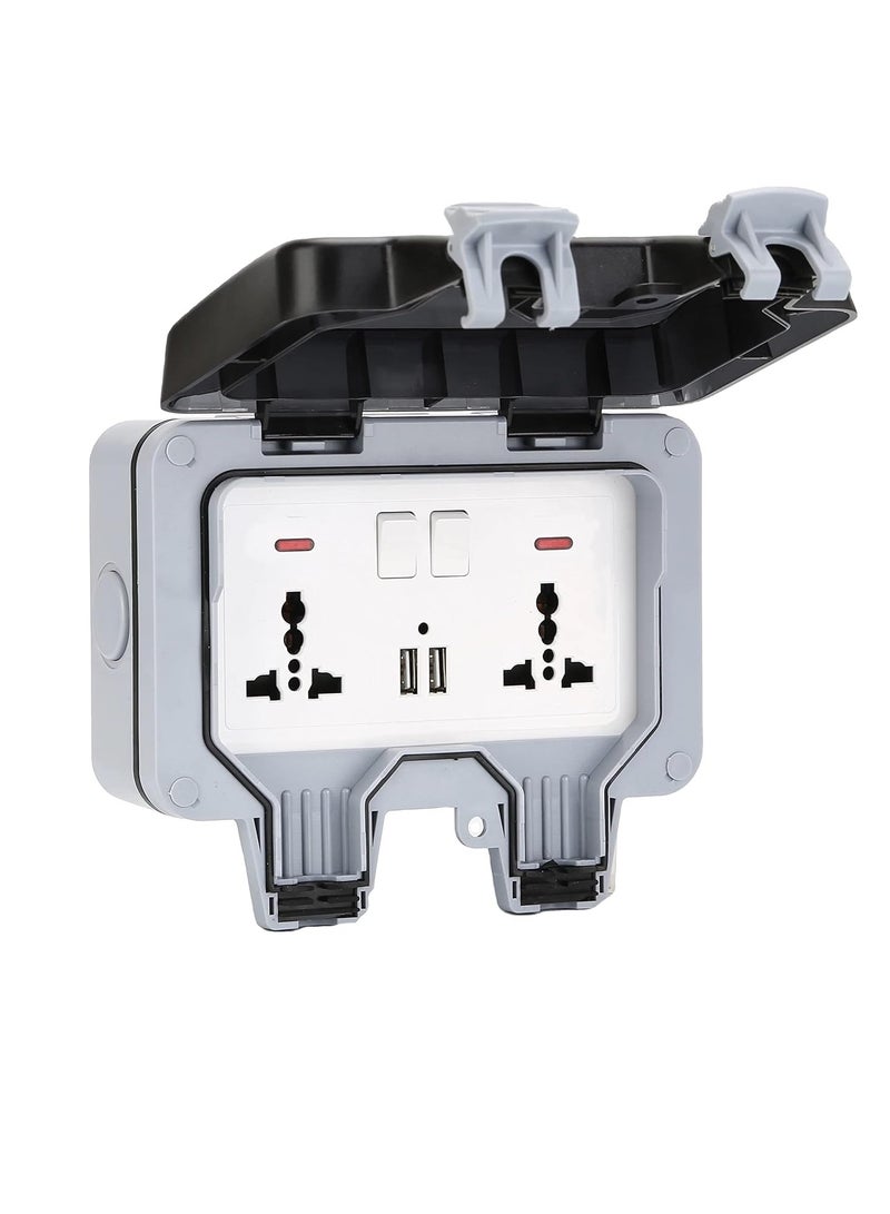Next Life Waterproof Outdoor Socket rainproof Wall Electrical Outlet IP66 Switched Socket Cover 13A Outdoor Wall Weatherproof Plug Socket Box - Image 1