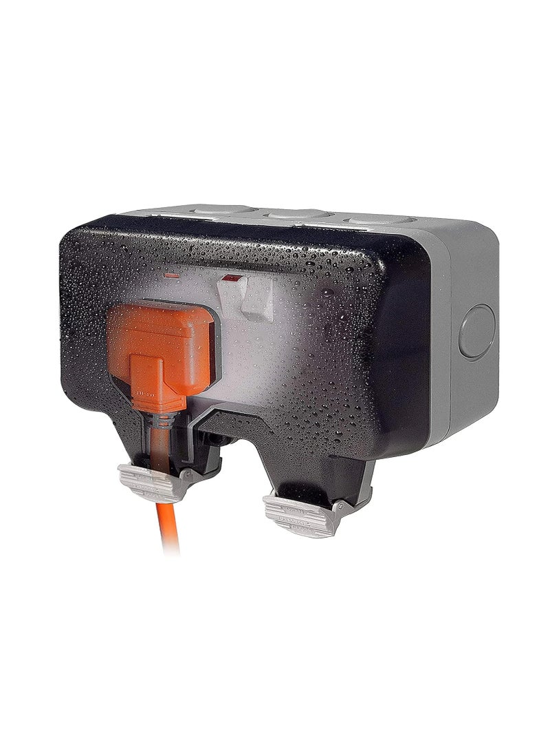 Next Life Waterproof Outdoor Socket rainproof Wall Electrical Outlet IP66 Switched Socket Cover 13A Outdoor Wall Weatherproof Plug Socket Box - Image 3