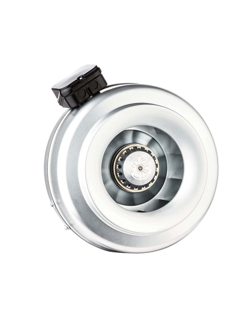 Generic Heavy Duty Round Metal AC Centrifugal In-Line Duct Fan Industrial, Factories, Kitchen, Bathroom, Ventilation Blower Fan (6 Inch 78W)  - Image 1