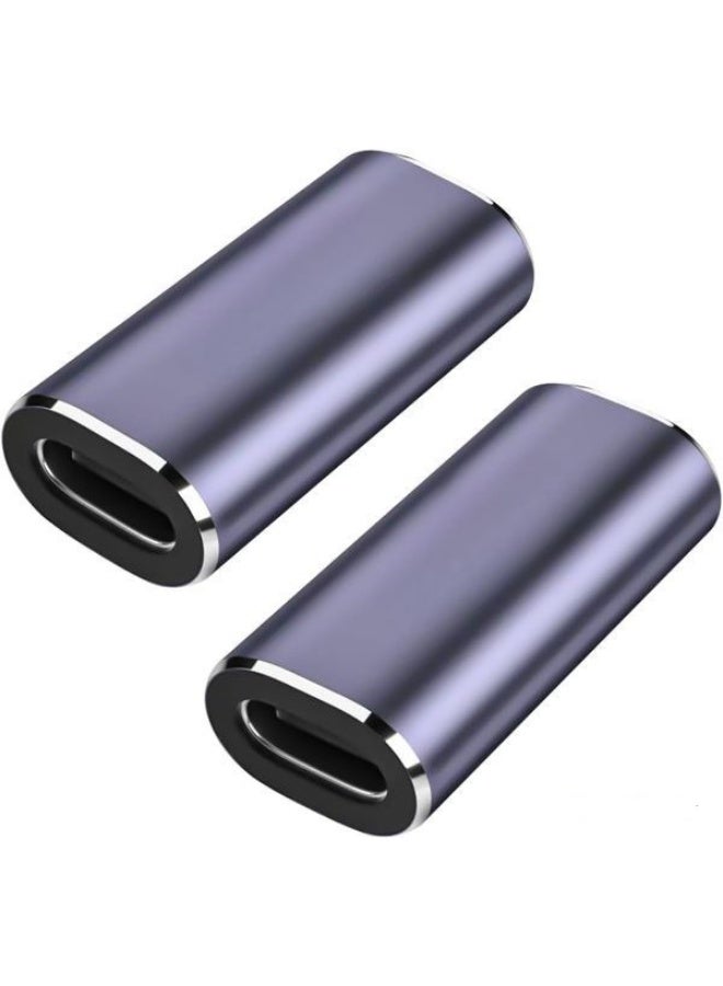 USB-C Female to Female Adapter – 40Gbps, 100W Power, 8K@60Hz Video Support – USB-C Coupler for Extension & Data Transfer – Pack of 2  - Image 1
