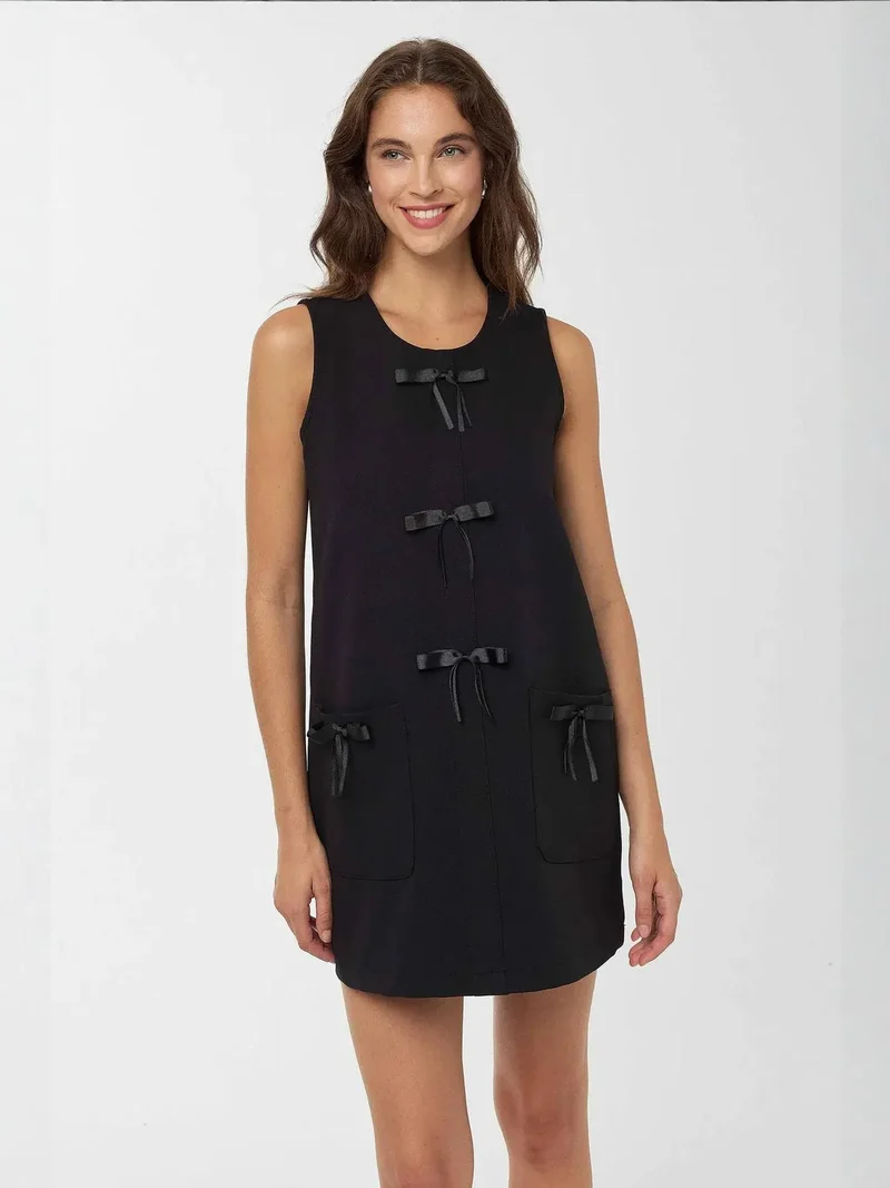 هيكاب Bow Detailed Mini Dress