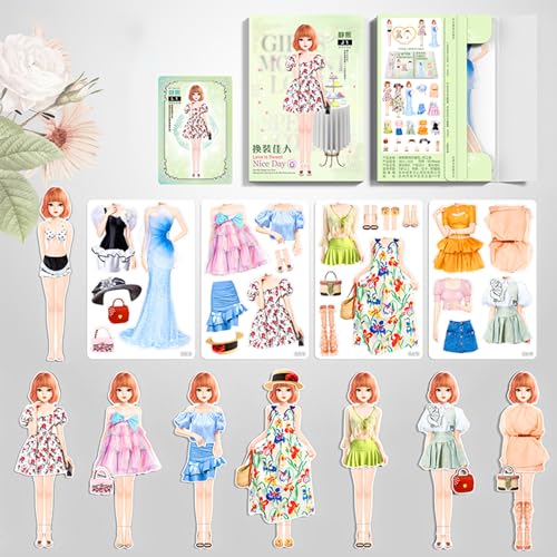 Daniel Axel Magnetic Princess Dress Up Paper Doll Pretend Play Toys Magnet People Clothes Puzzles Game for 3 Year Old Girls ToddlerPreschool Learning Created Imagine Set Birthday Gift - Image 1