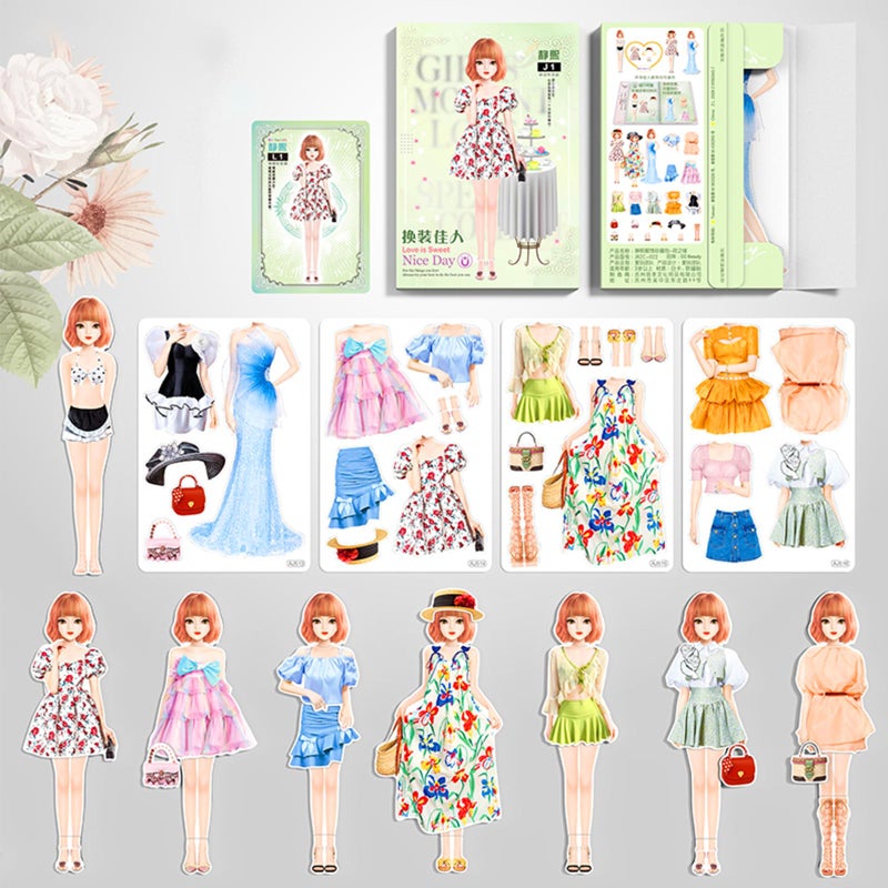 Daniel Axel Magnetic Princess Dress Up Paper Doll Pretend Play Toys Magnet People Clothes Puzzles Game for 3 Year Old Girls ToddlerPreschool Learning Created Imagine Set Birthday Gift - Image 2