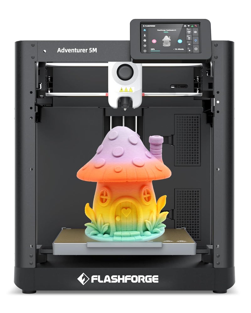 FLASHFORGE Adventurer 5M 3D Printer High Speed Max 600mm/s with Auto Leveling, 3-Second Nozzle Change, 220×220×220mm Printing, 280°C Direct Drive for Kids/Beginners/Home - Image 1